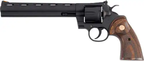 COLT PYTHON 357MAG 8" 6RD - MATTE BLUED WOOD GRIPS