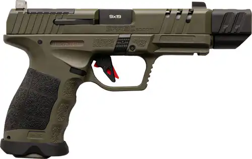 SAR SAR9 COMPACT SOCOM COMP 9M - 4.7" BBL 15/21 RD MAG SF GREEN
