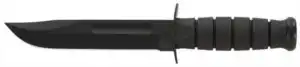 KA-BAR FIGHTING/UTILITY KNIFE - 7" W/PLASTIC SHEATH BLACK