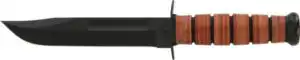 KA-BAR FIGHTING/UTILITY KNIFE - 7" W/LEATHER SHEATH US ARMY