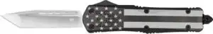 COBRATEC LARGE FS3 OTF BLACK - OUT FLAG 3.5" D2 TANTO NS