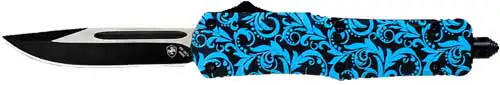 TEMPLAR KNIFE LARGE OTF MAIDEN - TEAL 3.5" BLACK DROP POINT