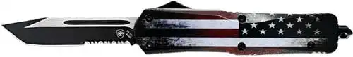 TEMPLAR KNIFE LARGE OTF FULL - US 3.5" BLACK TANTO SERRATED