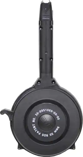 IVER JOHNSON MAGAZINE POLYMER - FITS GLOCK 9MM 50RD DRUM BLK