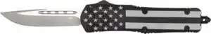 COBRATEC MEDIUM FS3 OTF BLACK - OUT FLAG 3" D2 DROP NON SRRTED