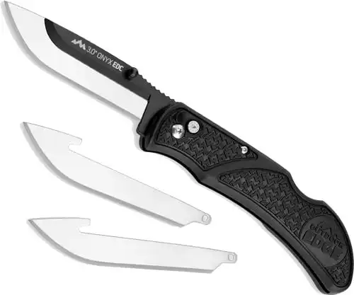OUTDOOR EDGE 3" ONYX EDC - FOLDING BLADE STAINLESS BLADES