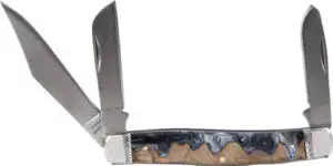 ABKT ROPER LAHAR SERIES 3BLADE - STOCKMAN 3.25" WOOD RESIN HNDL