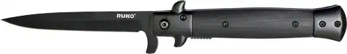 RUKO FOLDER BLACKOUT SPRING - ASSIST 4" G10 CLAMSHELL