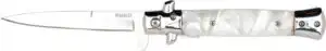 RUKO FOLDER SPRING ASSISTS 4" - WHITE PEARL ACRYLIC HANDLE