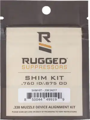 RUGGED SUPPRESSORS SHIM KIT - 338 CAL 3/4X24/M18X1/M18.5X1