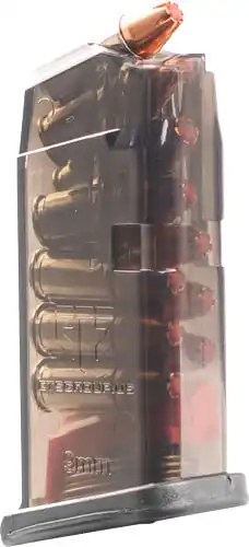 ETS MAGAZINE FOR GLOCK 26 9MM - 10RD CARBON SMOKE POLYMER