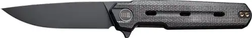 WE KNIFE NAVO 3.25" BLACK - CANVAS MICARTA STONEWASH - Image 2