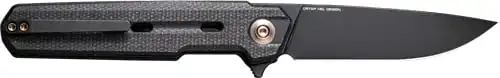 WE KNIFE NAVO 3.25" BLACK - CANVAS MICARTA STONEWASH