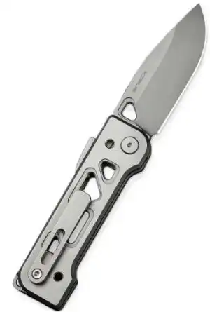 WE KNIFE TYRO 2.91" GRAY - TITANIUM STONEWASH SUPERLOCK