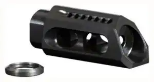 YHM SLANT MUZZLE BRAKE/COMP - 5.56MM FOR 1/2X28 THREADS