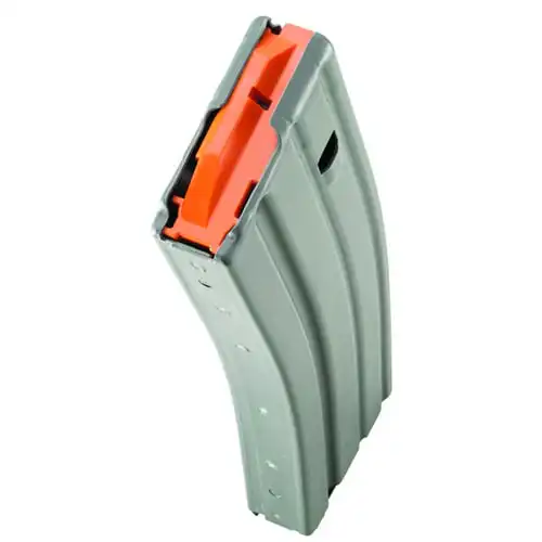 DURAMAG SPEED MAGAZINE - GREY W/ ORG FLWR, 5.56 / .223 / 300BLK, 30/RD, ALUM