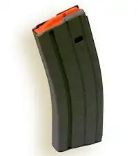 ASC AR Family Rifle Magazine Orange Follower .223 Remington Black Stainless Steel 30/rd