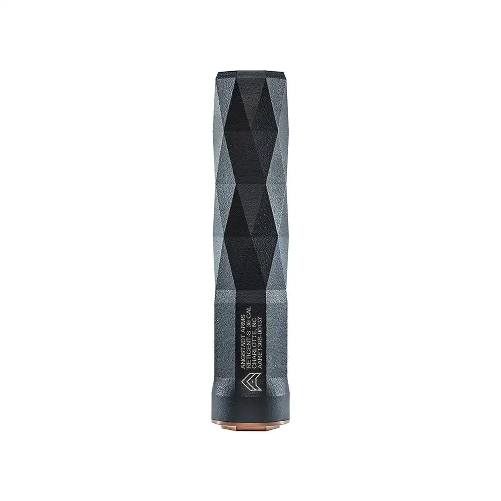 Angstadt Arms Reticent 360S Suppressor Up to 9mm Luger/.360 cal 6.8" 1/2x28 Thread HUB Compatible Black