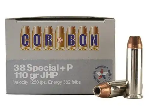 Corbon Self-Defense JHP Handgun Ammunition .38 Spl (+P) 110 gr JHP 1050 fps 20/ct