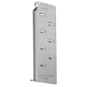 Chip McCormick Shooting Star M1911 Magazine w Pad .45 ACP Stainless Steel 8/rd