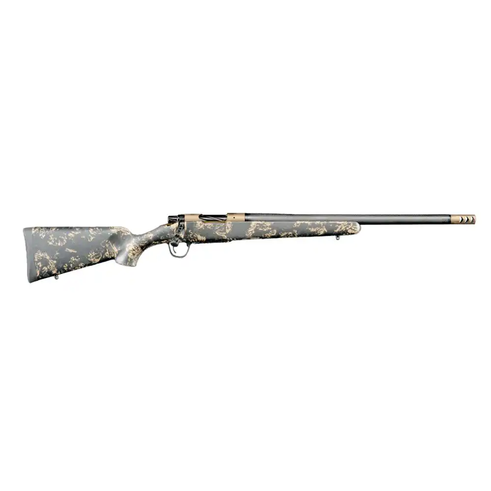 Christensen Arms Ridgeline FFT Rifle 7mm Backcountry 4rd Magazine 20" 5/8x24 Threaded Barrel Burnt Bronze Brown with Green and Tan