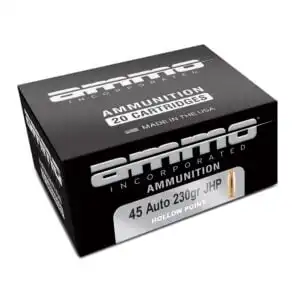 Ammo Inc Signature Handgun Ammunition .45 Auto 230gr JHP 895 fps 20/ct