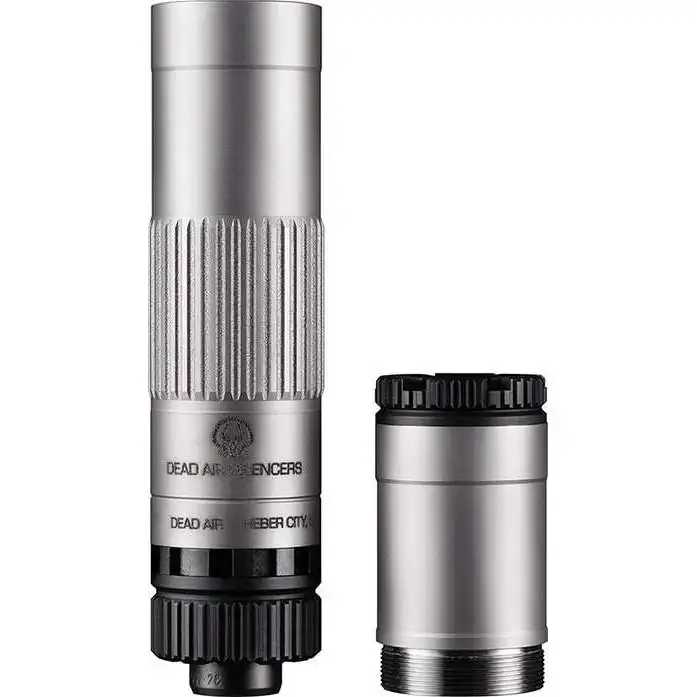 Dead Air Mojave 9 Modular Silencer 9mm Luger 1/2-28 Piston Silver