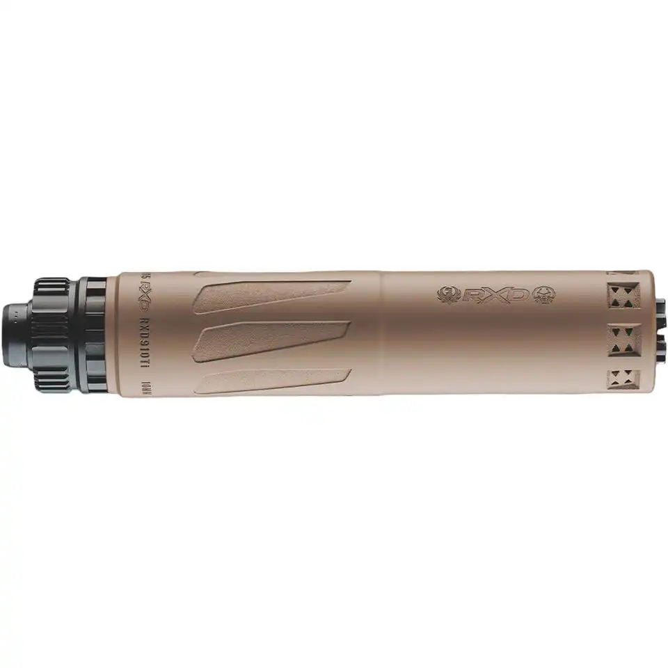 Dead Air Silencer Ruger RXD910Ti Direct Thread Suppressor 10mm 1.48" Dia FDE
