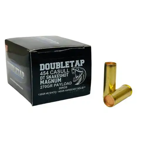 Double Tap DT SnakeShot Handgun Ammunition 454 Casull 270gr Snake Shot 1300 fps 20/ct