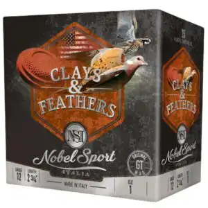 Nobel Sport Clays & Feathers Shotshells 12ga 2-3/4" 1oz 1300 fps #7.5 250/ct  (10-25/ct)