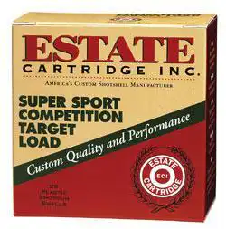 Estate Cartridge Super Sport Shotshells 12 ga 2-3/4" 1 oz 1180 fps #8 25/ct