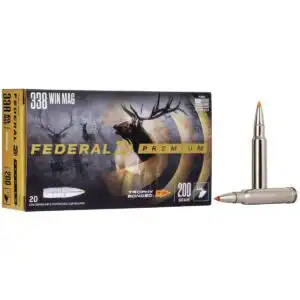 Federal Premium Vital-Shok Rifle Ammunition .338 Win Mag 200 gr BT 2930 fps 20