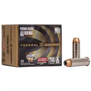 Federal Premuim Personal Defense Handgun Ammunition .44 Mag 240 gr JHP 1210 fps 20/ct