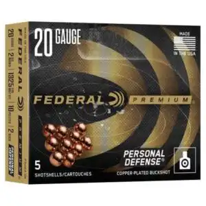 Federal Personal Defense Shotshells w/Flitecontrol 20ga 2-3/4" 10 Plts 1325 fps #2B 5/ct