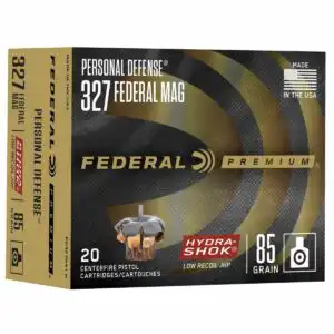 Federal Premuim Personal Defense Handgun Ammunition .327 Mag 85 gr JHP 1400 fps 20/ct