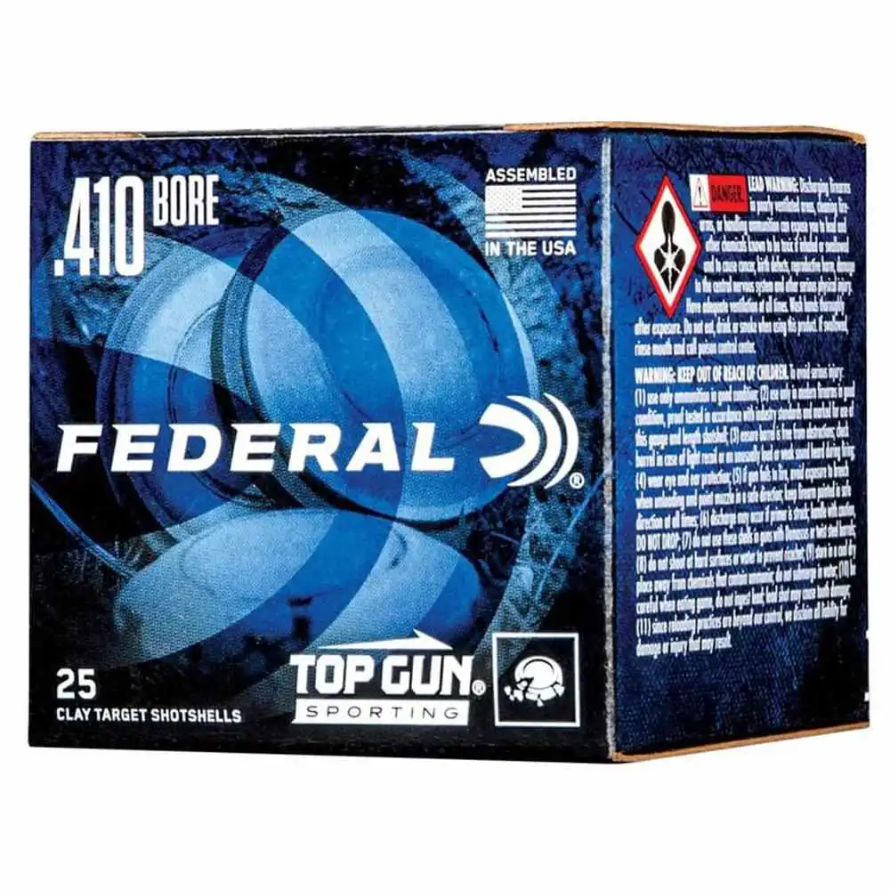 Federal Top Gun Sporting Shotshells .410 2-1/2" 1/2 oz 1330 fps #8 25/ct