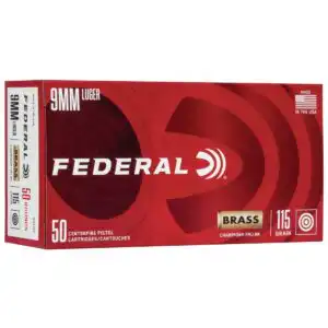 Federal Champion Training Handgun Ammunition 9mm Luger 115 gr FMJ 1125 fps 50/ct