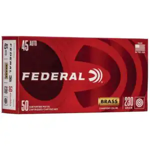 Federal Champion Training Handgun Ammunition .45 ACP 230 gr FMJ 830 fps 50/ct