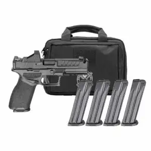 Springfield Gear Pac Echelon 4.5F Comp Handgun 9mm Luger 10rd(4) Magazines 4.5" Barrel U-Notch Sights Green Dot & Bag