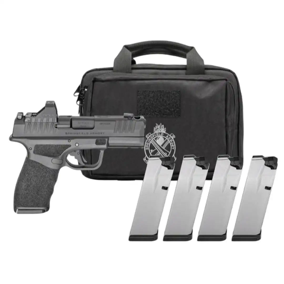 Springfield Gear Pac Hellcat Pro Comp OSP Handgun 9mm Luger 15rd Magazines(4) 4" Barrel Green Dot & Bag