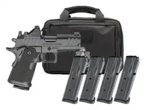 Springfield Armory Gear Pac 1911 DS Prodigy Compact Handgun 9mm Luger 15rd Magazines (4) 3.5" Barrel Black Viridian Green Dot Bag