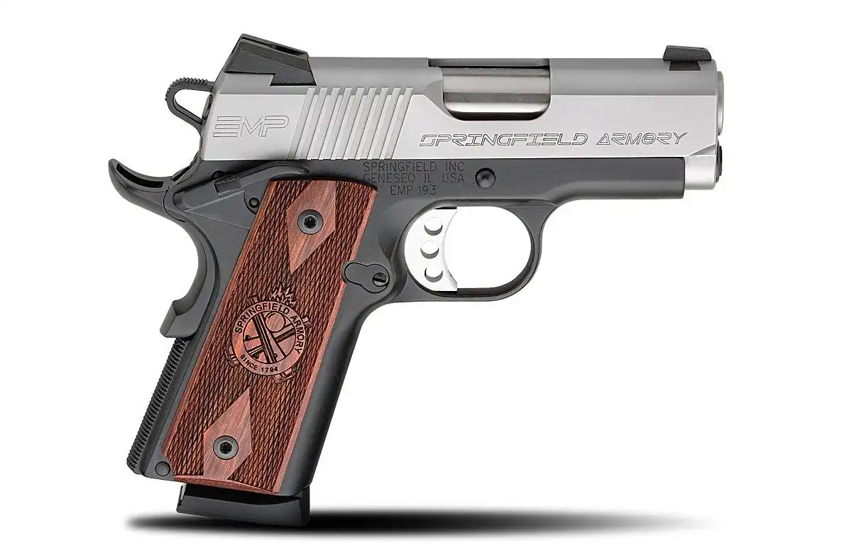 Springfield EMP Compact Bi-Tone Handgun 9mm Luger 9rd Magazines(3) 3" Barrel Cocobolo Grips - CA Compliant