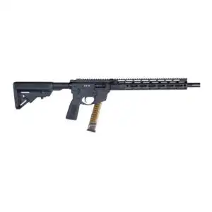 Freedom Ordnance FM9D Beltfed Rifle 9mm Luger 100 rd Belt Bag/33rd Glock Style Mag(1) 16" Barrel Black Picatinny Rail