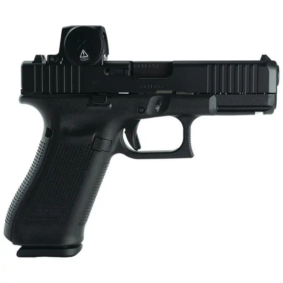 Glock V-Series Optic Ready Model 45 Handgun 9mm Luger 17rd Magazines(3) 3.7" Barrel Black Cerakote Vortex Defender Optic Austria