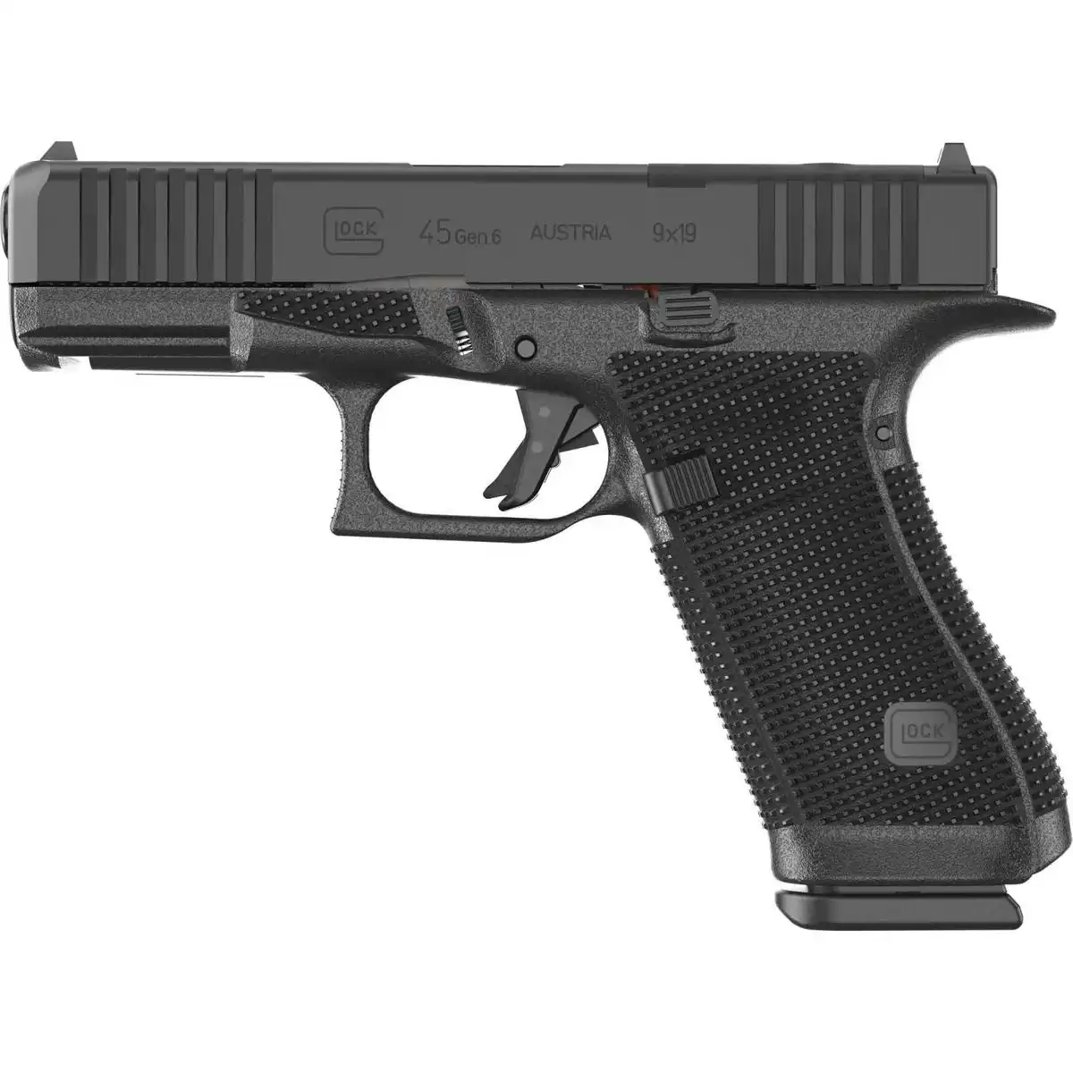 Glock 45 Gen 6 Handgun 9mm Luger 10rd Magazines(3) 4.02" Barrel Black USA Made
