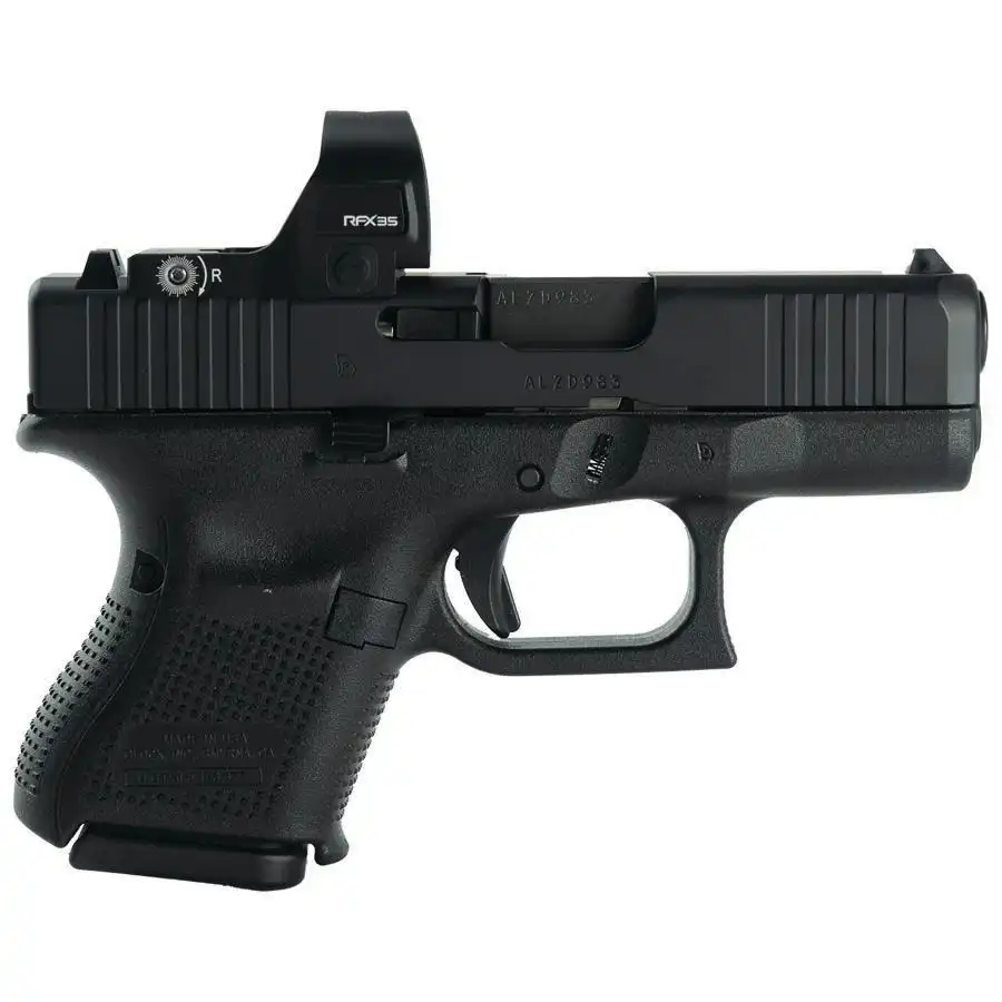 Glock V-Series Model 26 Handgun 9mm Luger 10rd Magazines (3) 3.43" Barrel Black US Made w/Viridian RFX35 Green Dot