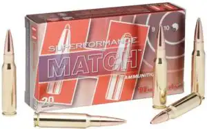Hornady Superformance Match Rifle Ammunition .223 Rem 75 gr BTHP 2930 fps 20/ ct