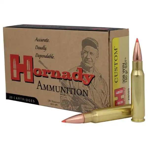 Hornady Custom Rifle Ammunition .308 Win 150 gr SST 20/ct