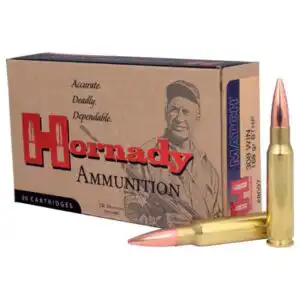 Hornady Match Rifle Ammunition .308 Win 168 gr BTHP 2700 fps 20/ct