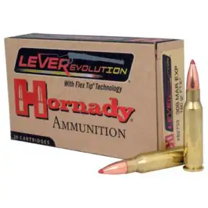 Hornady LEVERevolution Rifle Ammunition .308 Marlin 160 gr FTX 2660 fps 20/ct